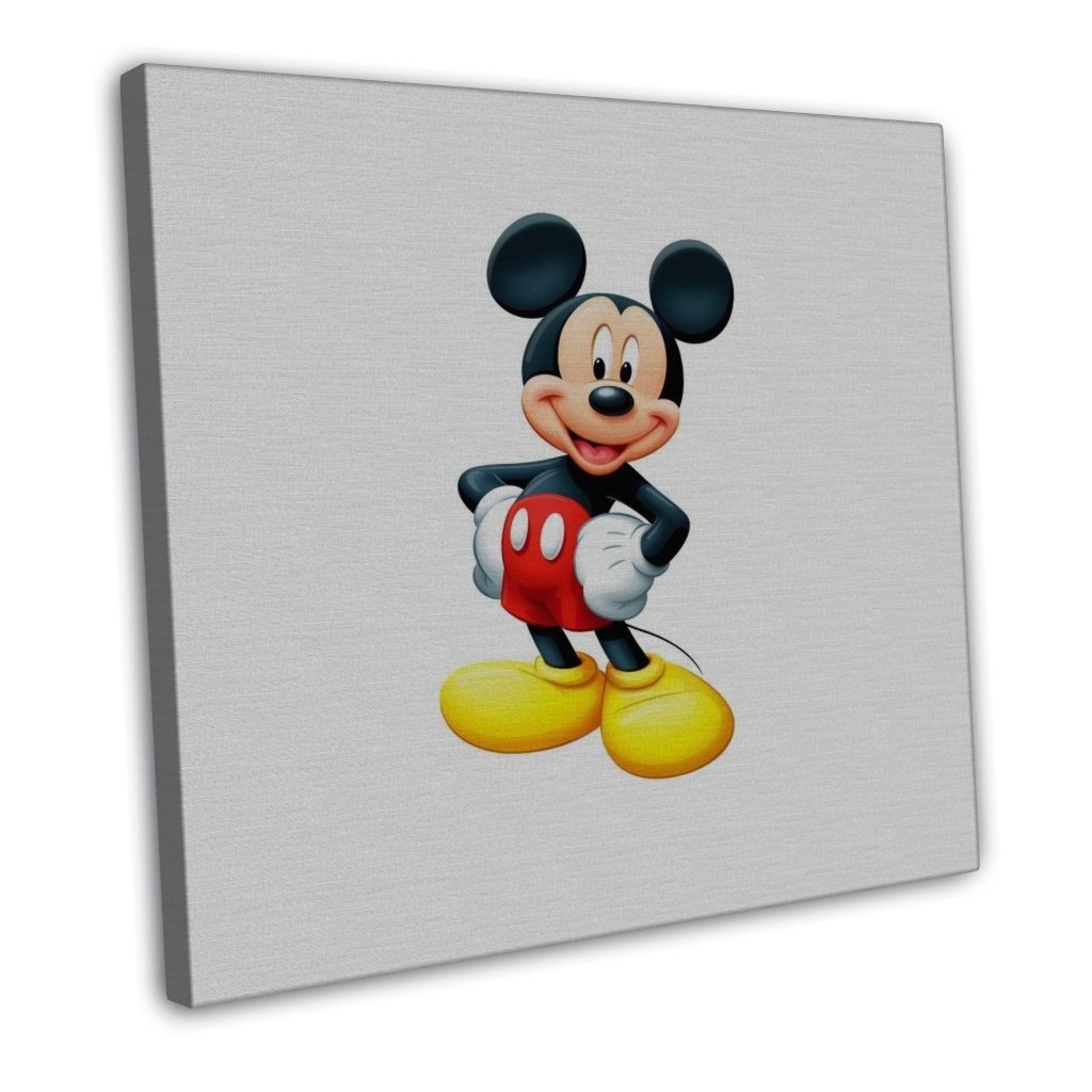 Mickey Mouse Disney Character Kids Art Image 20x16 inch Framed Canvas Print