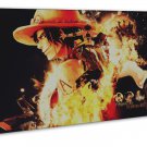 One Piece Luffy Japan Anime Art 16x12 inch Framed Canvas Print Decor