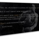 Rocky Balboa Motivational Quotes Art 16x12 inch FRAMED CANVAS Print Decor