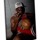 Michael Jordan Basketball Star Art 16x12 inch FRAMED CANVAS Print Decor