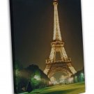 Paris Eiffel Tower Landscape Art 16x12 inch FRAMED CANVAS Print Decor
