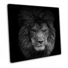 Fire Lion Animal Art 16x12 inch Framed Canvas Print Decor