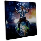 Lionel Messi Football Star Art 16x12 inch Framed Canvas Print Decor