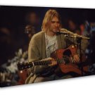 Nirvana Kurt Cobain Guitar Show Art 16x12 inch FRAMED CANVAS Print Decor