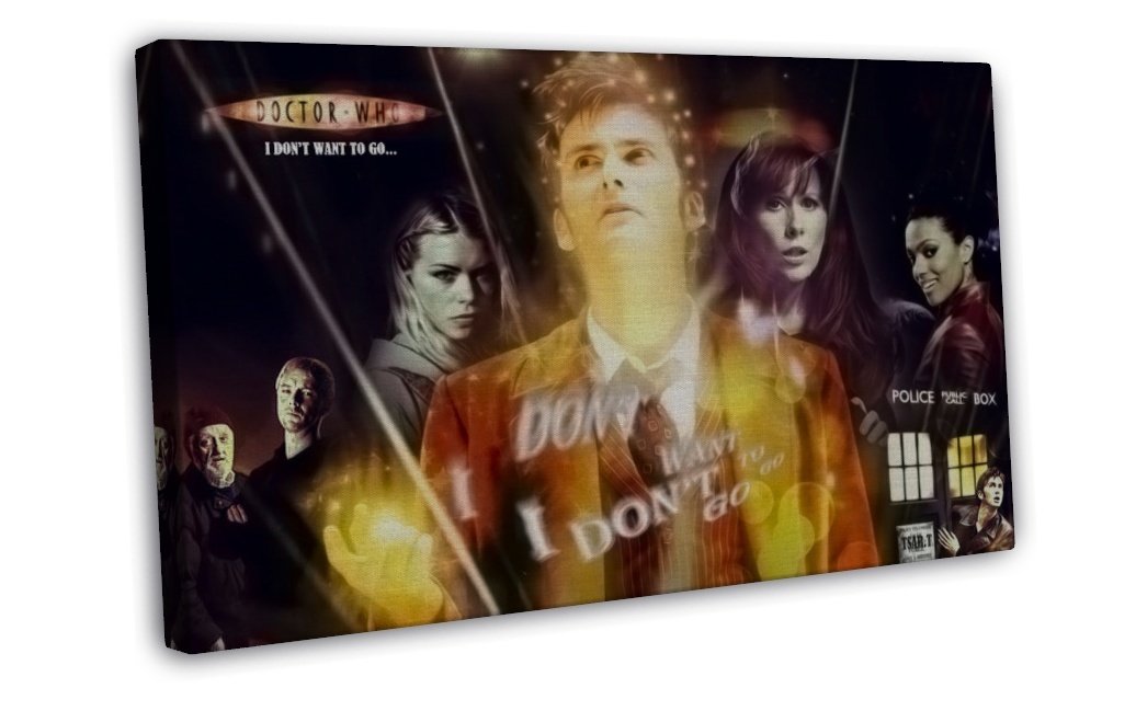 Doctor Who TV Show Art 16x12 inch Framed Canvas Print Decor