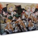 Attack On Titan Manga Anime Art 16x12 inch Framed Canvas Print Decor
