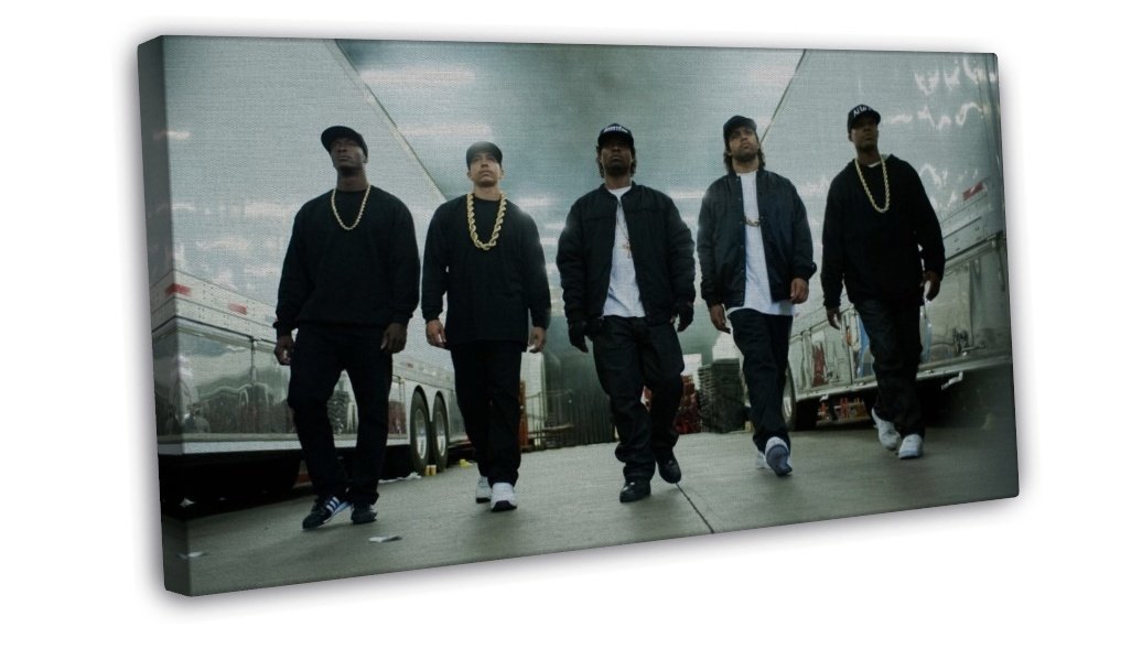 NWA Ice Cube Gangsta Rap Star Art 16x12 inch Framed Canvas Print Decor