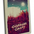 Guardians Of The Galaxy Art 16x12 inch Framed Canvas Print Decor
