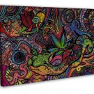 Psychedelic Trippy Art Art 16x12 inch Framed Canvas Print Decor