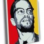 Malcolm X Human Rights Activist Portrait Art 20x16 inch FRAMED CANVAS WALL PRINT