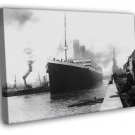 RMS Titanic Port Old Retro 1912 Original Vintage Photo  20x16 inch FRAMED CANVAS WALL PRINT