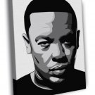 Dr. Dre Amazing BW Portrait Art Gangsta Rap Music  20x16 inch FRAMED CANVAS WALL PRINT