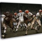 Jim Brown Cleveland Browns Classic Football  20x16 inch FRAMED CANVAS WALL PRINT