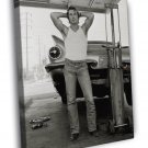 Richard Gere Young Hot Handsome Actor BW Car Rare  20x16 inch FRAMED CANVAS WALL PRINT