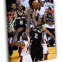 Kawhi Leonard Dunk Spurs Heat Basketball Sport WALL  20x16 inch FRAMED CANVAS PRINT