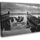 D-Day Omaha Beach Normandy Landings Invasion War WALL  20x16 inch FRAMED CANVAS PRINT