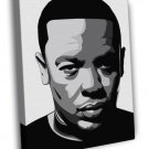 Dr. Dre Amazing BW Portrait Art Gangsta Rap Music  20x16 inch FRAMED CANVAS WALL PRINT