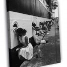 The Last Kiss WW2 World War II Retro WALL  20x16 inch FRAMED CANVAS PRINT