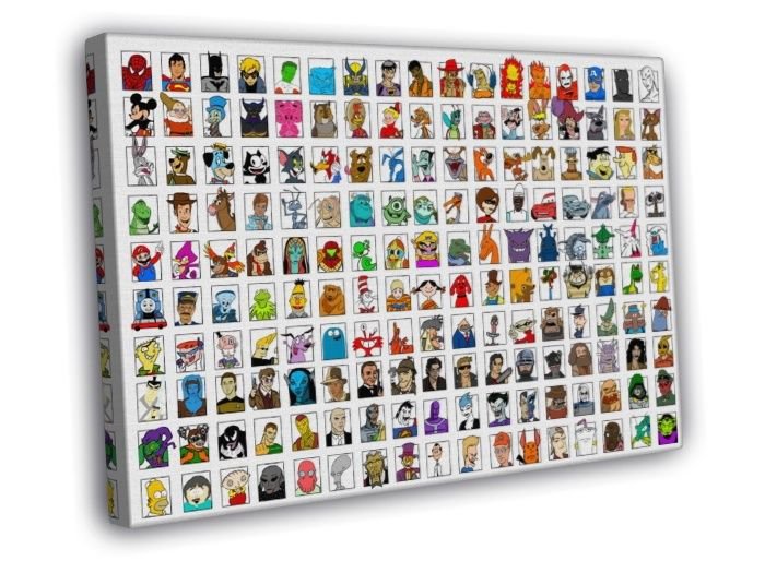 Movie Video Game Comics Characters Amazing Art Part 1  20x16 inch FRAMED CANVAS WALL PRINT