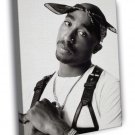 2Pac BW Tupac Amaru Shakur Tattoos Rapper Hip-Hop Rap WALL  20x16 inch FRAMED CANVAS PRINT