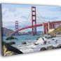 Golden Gate Bridge San Francisco Bay USA WALL  20x16 inch FRAMED CANVAS PRINT