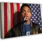 Chance The Rapper Flag Rap Hip-Hop Music  20x16 inch FRAMED CANVAS WALL PRINT