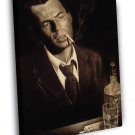 Frank Sinatra Retro Vintage Painting Smoking Portrait  20x16 inch FRAMED CANVAS WALL PRINT