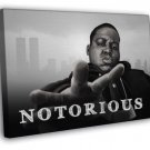 The Notorious BIG Portrait Biggie Smalls Gangsta Rap WALL  20x16 inch FRAMED CANVAS PRINT