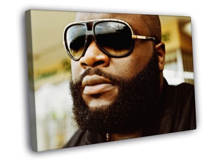 Rick Ross Amazing Portrait Rapper Hip Hop  20x16 inch FRAMED CANVAS WALL PRINT