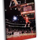 Michael Jordan Free-Throw Line Chicago Bulls WALL  20x16 inch FRAMED CANVAS PRINT