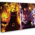 Naruto Uzumaki Sasuke Uchiha Anime Manga  20x16 inch FRAMED CANVAS WALL PRINT
