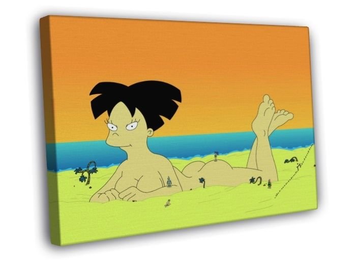 Amy Wong Hot Nude Cool Funny Art  20x16 inch FRAMED CANVAS WALL PRINT