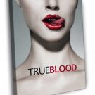 Lips Red Tongue Neck Fangs True Blood TV Series  20x16 inch FRAMED CANVAS WALL PRINT