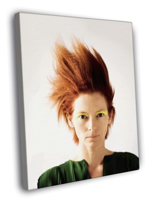 Tilda Swinton Awesome Portrait Make-up Actress WALL  20x16 inch FRAMED CANVAS PRINT
