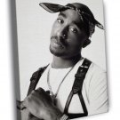 2Pac BW Tupac Amaru Shakur Tattoos Rapper Hip-Hop Rap  20x16 inch FRAMED CANVAS WALL PRINT