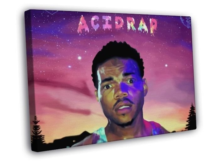 Chance The Rapper Acid Rap Art Rap Hip-Hop Music WALL  20x16 inch FRAMED CANVAS PRINT