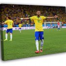 Neymar Jr 2014 FIFA World Cup Brazil Soccer Football  20x16 inch FRAMED CANVAS WALL PRINT