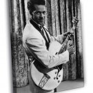 Chuck Berry Suit Guitar BW Amazing Retro Music Singer  20x16 inch FRAMED CANVAS WALL PRINT