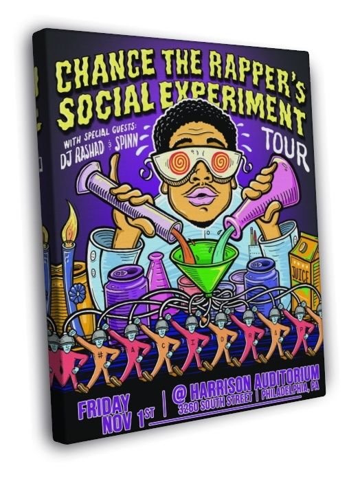 Chance The Rapper Art Rap Hip-Hop Music  20x16 inch FRAMED CANVAS WALL PRINT