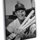 Stan Musial St. Louis Cardinals Vintage Retro  20x16 inch FRAMED CANVAS WALL PRINT