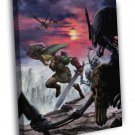 The Legend of Zelda Link Stalfos Princess Art  20x16 inch FRAMED CANVAS WALL PRINT