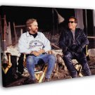 Terminator Arnold Schwarzenegger Behind the Scenes  20x16 inch FRAMED CANVAS WALL PRINT