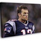 Tom Brady New England Patriots Football Sport WALL  20x16 inch FRAMED CANVAS PRINT