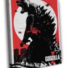 Godzilla 2014 Helicopters Awesome Movie Japananese Art  20x16 inch FRAMED CANVAS WALL PRINT