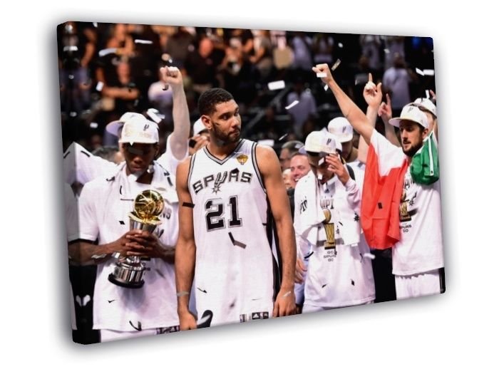 Tim Duncan San Antonio Spurs Finals Basketball WALL  20x16 inch FRAMED CANVAS PRINT