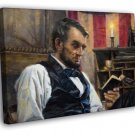 Abraham Lincoln USA President Portrait Painting Art  20x16 inch FRAMED CANVAS WALL PRINT