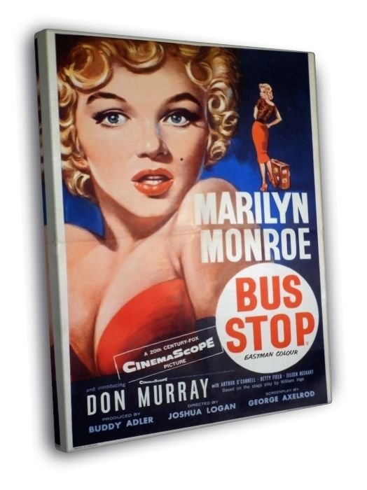 Marilyn Monroe Bus Stop Retro Movie Vintage  20x16 inch FRAMED CANVAS WALL PRINT