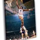 Julius Erving Slam Dunk Sixers Philadelphia  20x16 inch FRAMED CANVAS WALL PRINT