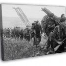 Royal Marine Commandos Normandy Rare War WW2 Vintage  20x16 inch FRAMED CANVAS WALL PRINT