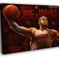 LeBron James Slam Dunk Art Painting Artwork WALL 20x16 inch FRAMED CANVAS PRINT